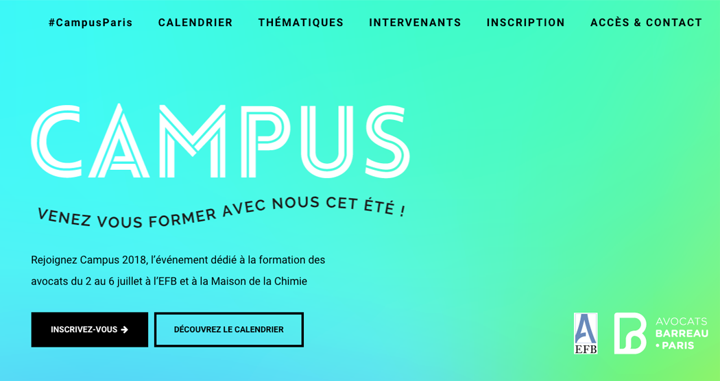 Création du site Campus Paris